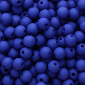 6 mm Perlen aus Acryl Royal blue