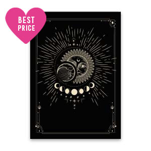 Karten f&uuml;r Schmuck Sun & Moon Black-yellow