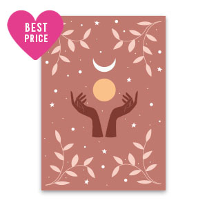 Karten f&uuml;r Schmuck Hands & Moon Vintage rose