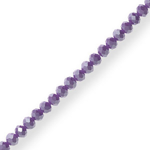 Facetten Top Glas Perlen 3x2mm Rondellen Purple-pearl shine coating