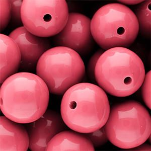 20 mm DQ Perlen aus Acryl shiny Pink lemonade 16-1735 TCX