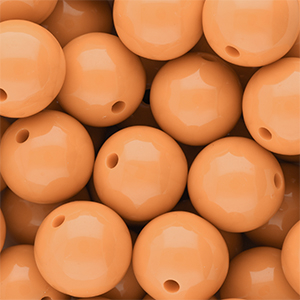 18 mm DQ Perlen aus Acryl shiny Chamois orange 15-1145 TCX