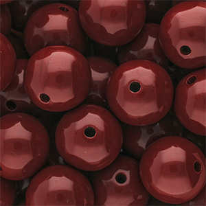 16 mm DQ Perlen aus Acryl shiny Salsa red 18-1657 TCX