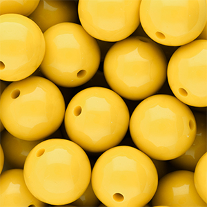 16 mm DQ Perlen aus Acryl shiny Vibrant yellow 13-0858 TCX