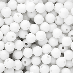 10 mm DQ Perlen aus Acryl shiny Snow white 11-0602 TCX