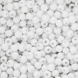 4 mm DQ Perlen aus Acryl shiny Snow white 11-0602 TCX