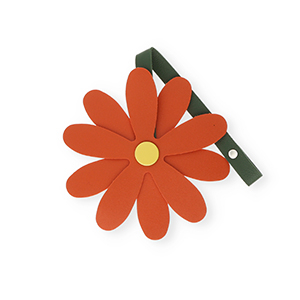 Statement-Anh&auml;nger Flower Terracotta red-yellow-dark green