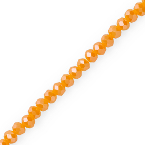 Facetten Top Glas Perlen 3x2mm Rondellen Tangy orange-pearl shine coating