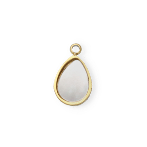 Anh&auml;nger aus Stainless Steel - Rostfreiem Stahl Shell Drop Gold-white (Naturliche Farbe)