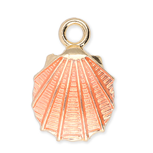 Anh&auml;nger Metall Shell Gold-peach pink