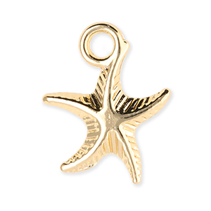 Anh&auml;nger Metall Starfish Gold