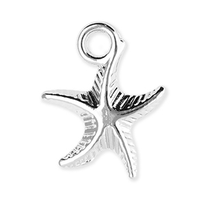 Anh&auml;nger Metall Starfish Silver