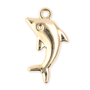 Anh&auml;nger Metall Dolphin Gold