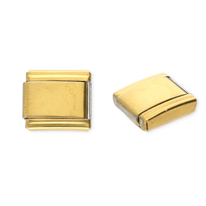 Stainless Steel - Rostfrei Stahl Italian Charm Element Gold