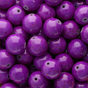 Keramik Perlen 16&nbsp;mm Aubergine purple