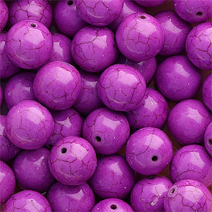 Keramik Perlen 16&nbsp;mm Purple