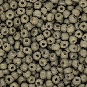 Rocailles Perlen Glas 6/0 (4 mm) Khaki