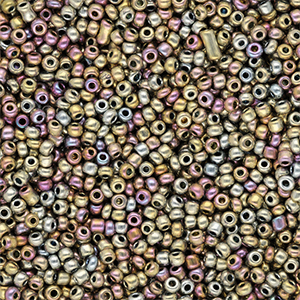 Rocailles Perlen Glas 12/0 (2 mm) Metallic shine multicolour galaxy