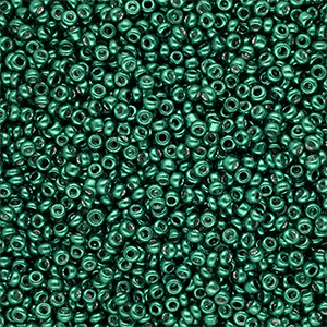 Rocailles Perlen Glas 12/0 (2 mm) Metallic shine teal green