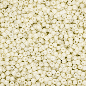 Rocailles Perlen Glas 12/0 (2 mm) Off white