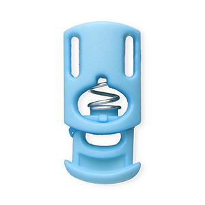 Farbiges Zubeh&ouml;r Kordelstopper Rectangle Light blue