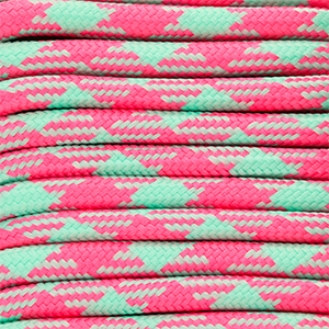 Musthave Paracord 6.5 mm Hot pink-mint green
