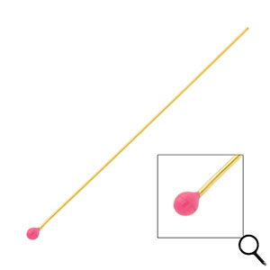 BY31&reg; Zubeh&ouml;r aus Stainless Steel - Rostfreiem Stahl Nietstifte with Ball 70 mm Gold-magenta pink