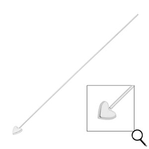 BY31&reg; Zubeh&ouml;r aus Stainless Steel - Rostfreiem Stahl Nietstifte with Heart 70 mm Silver