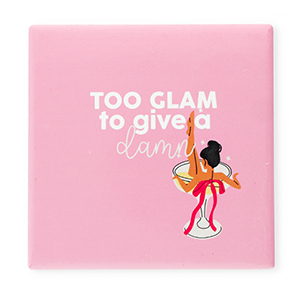 BY31&reg; Deko-Fliese "Too glam to give a damn" Pink-white-red-black