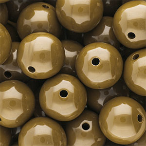 16 mm DQ Perlen aus Acryl shiny Wood thrush brown 17-1129 TCX