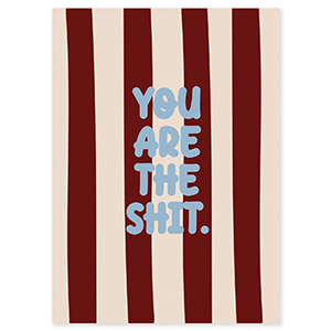 BY31&reg; Karten f&uuml;r Schmuck "You are the shit" Brown-cr&eacute;me-light blue