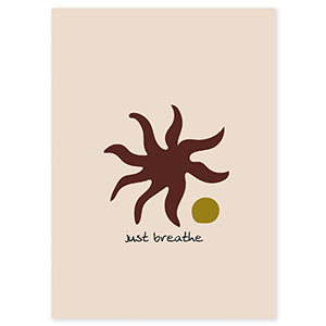 BY31&reg; Karten f&uuml;r Schmuck "Just breathe" Cr&egrave;me-dark brown-olive green