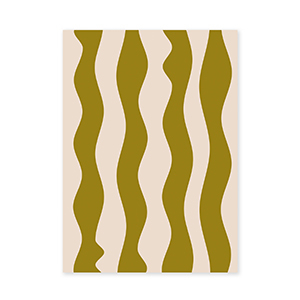BY31&reg; Karten f&uuml;r Schmuck Waves Olive green-cr&egrave;me