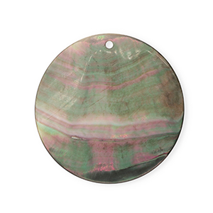 Anh&auml;nger Muschel Special Round Dark grey-white