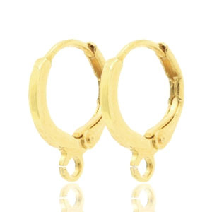 Ohrringe verschliessbar mit &Ouml;se 11mm Light gold