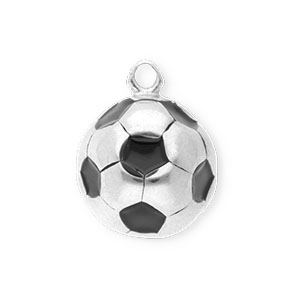 Anh&auml;nger aus Stainless Steel - Rostfreiem Stahl Football Silver-black