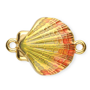 Zubeh&ouml;r aus Stainless Steel - Rostfreiem Stahl Zwischenst&uuml;ck Enamel Shell Gold-yellow-pink