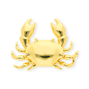 Eco-brass&reg; nachhaltiges Messing Anh&auml;nger Crab Gold