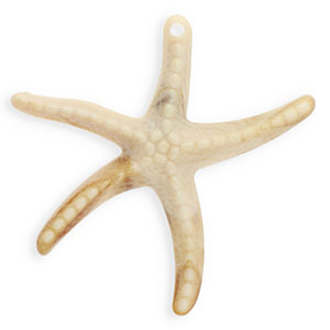Anh&auml;nger Acryl Starfish Beige-brown