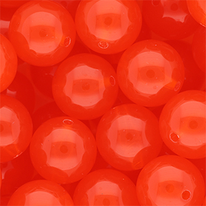 18 mm DQ&reg; Perlen aus Acryl shiny Vermillion red