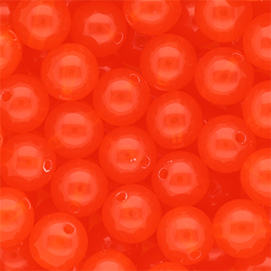 12 mm DQ&reg; Perlen aus Acryl shiny Vermillion red