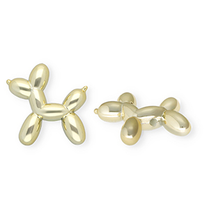 Perlen aus Acryl shiny Balloon&nbsp;Dog Gold