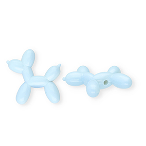 Perlen aus Acryl shiny Balloon&nbsp;Dog Light blue
