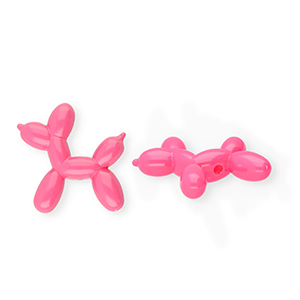 Perlen aus Acryl shiny Balloon&nbsp;Dog Dark pink