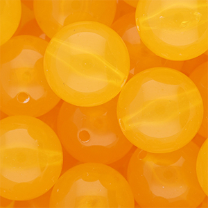 20 mm DQ&reg; Perlen aus Acryl shiny Warm yellow
