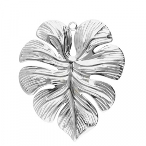 Anh&auml;nger aus Stainless Steel - Rostfreiem Stahl Leaf Silver
