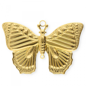 Anh&auml;nger aus Stainless Steel - Rostfreiem Stahl Butterfly Gold