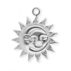 Anh&auml;nger aus Stainless Steel - Rostfreiem Stahl Sun & Moon Silver