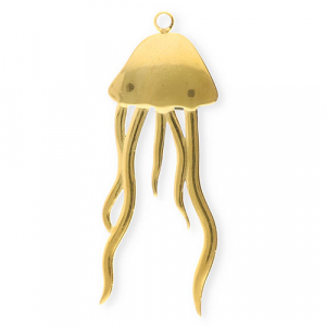 Anh&auml;nger aus Stainless Steel - Rostfreiem Stahl Jellyfish Gold