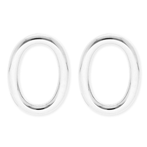 BY31&reg; Stainless Steel - Rostfrei Stahl Ohrringe / Ohrstecker Oval Silver
